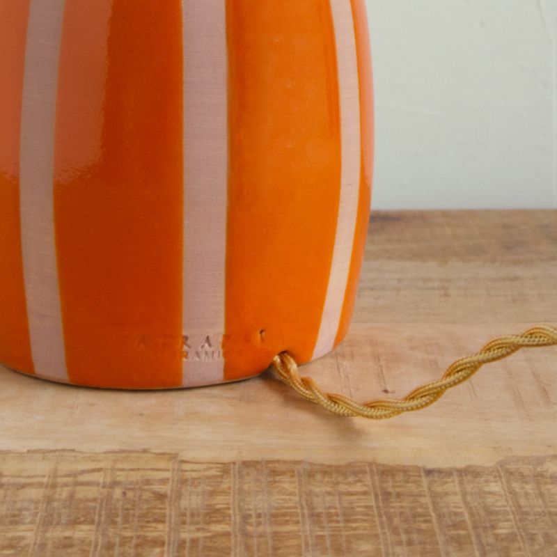 Calypso striped lamp - orange -