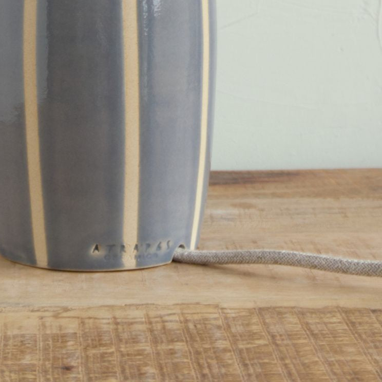 Calypso Striped Lamp - Dusty Grey