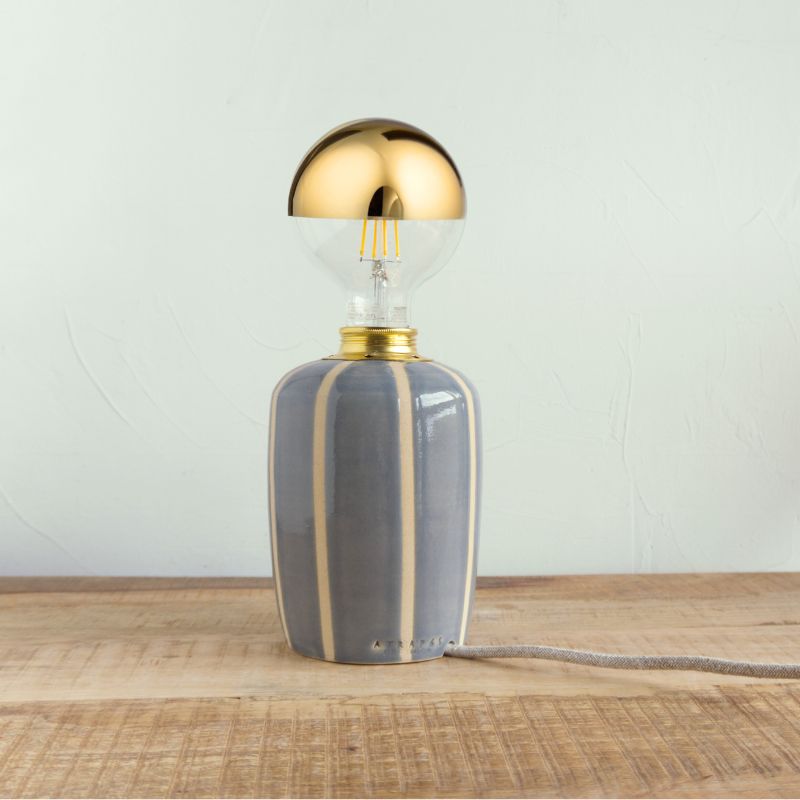 Calypso Striped Lamp - Dusty Grey