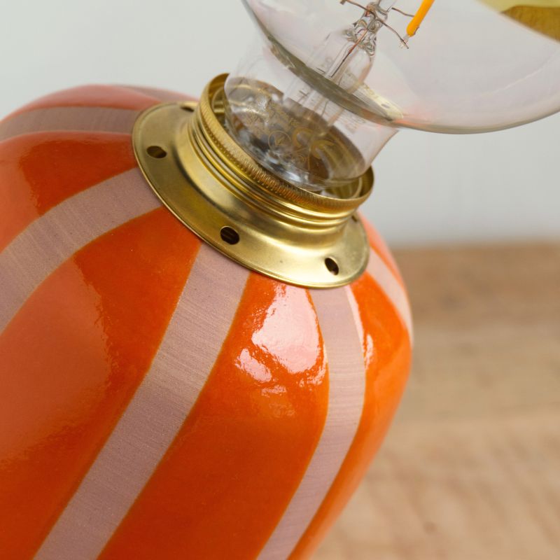 Calypso striped lamp - orange -